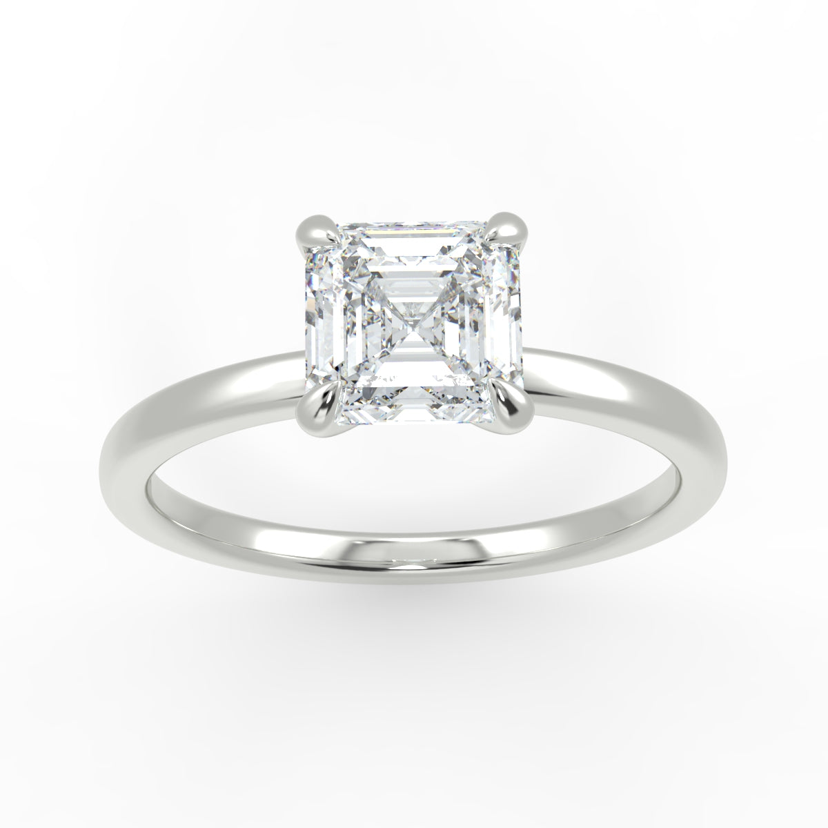 Eco 12 Asscher Cut Solitaire Diamond Ring Eco 12 Asscher Cut Solitaire Diamond Ring