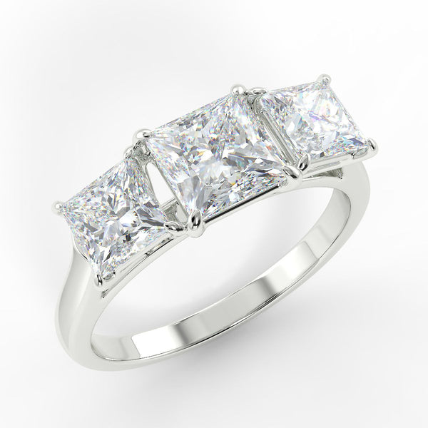 Eco 1 Princess Cut 3 Stone Diamond Ring