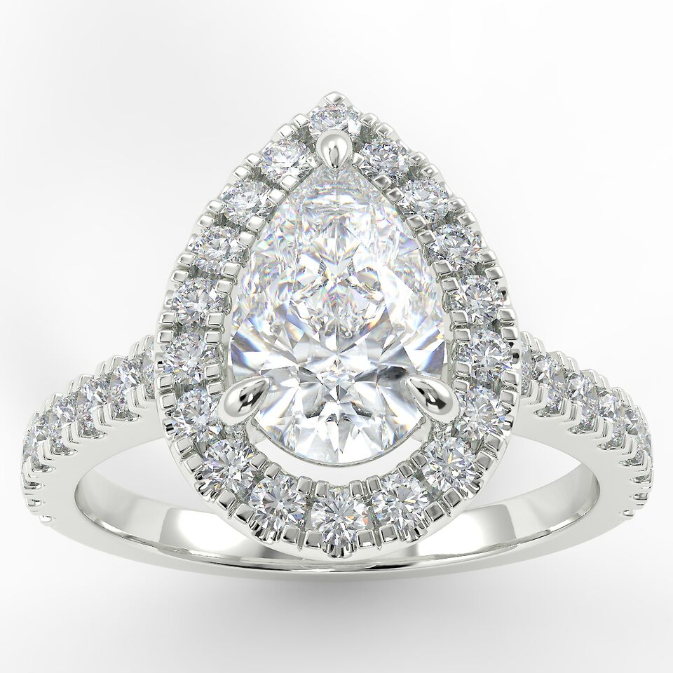 Eco 2 Pear Cut Halo Diamond Ring https://www.youtube.com/embed/1CbRvqQEBQQ