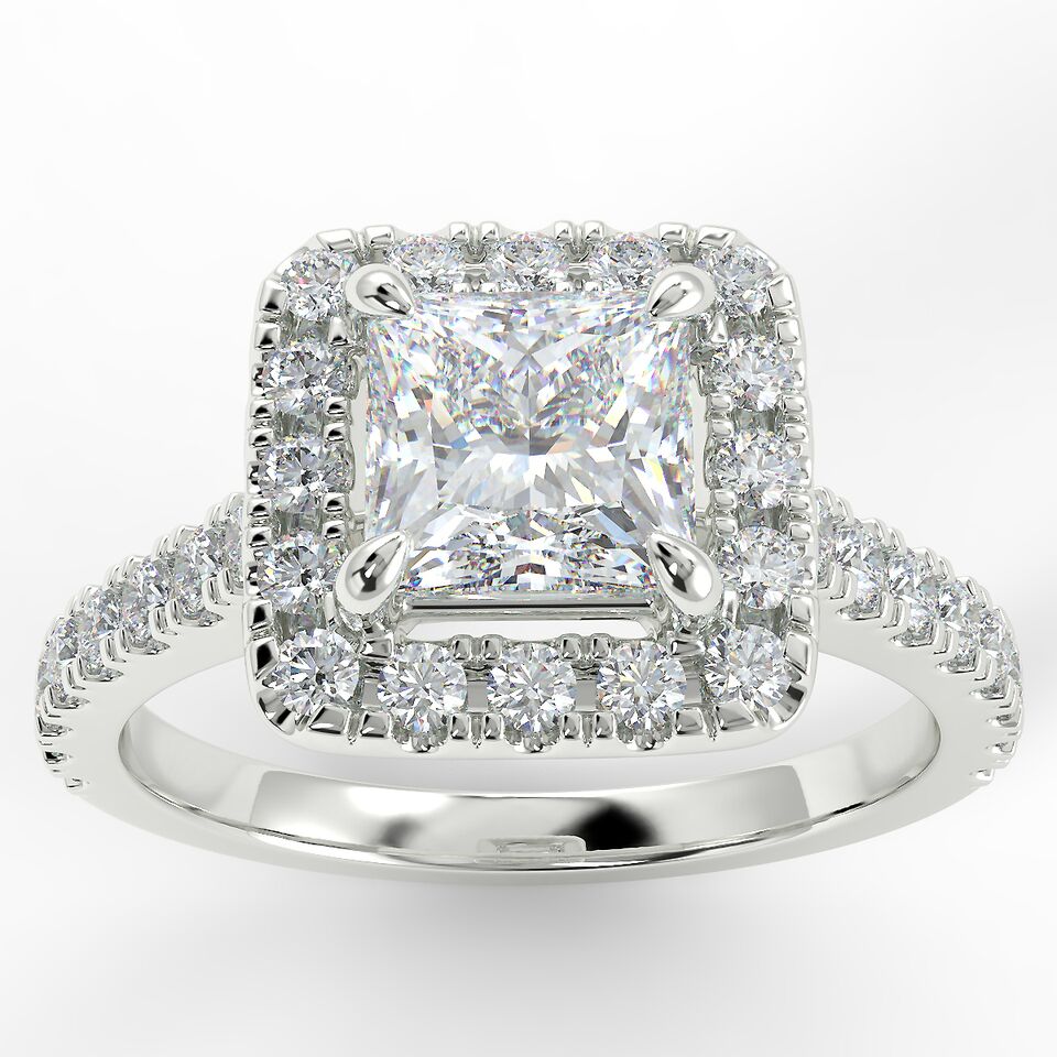 Eco 2 Princess Cut Halo Diamond Ring https://www.youtube.com/embed/zWuu5g8zZIg