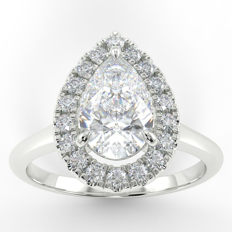 Eco 3 Pear Cut Halo Diamond Ring https://www.youtube.com/embed/VoLOQOCUNS0