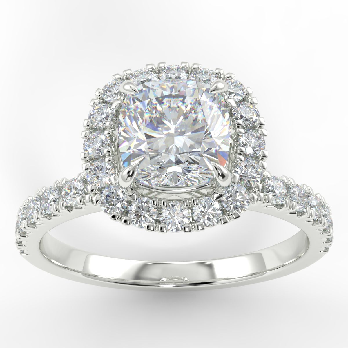 Eco 4 Cushion Cut Halo Diamond Ring https://www.youtube.com/embed/hdvfAvXM1A4