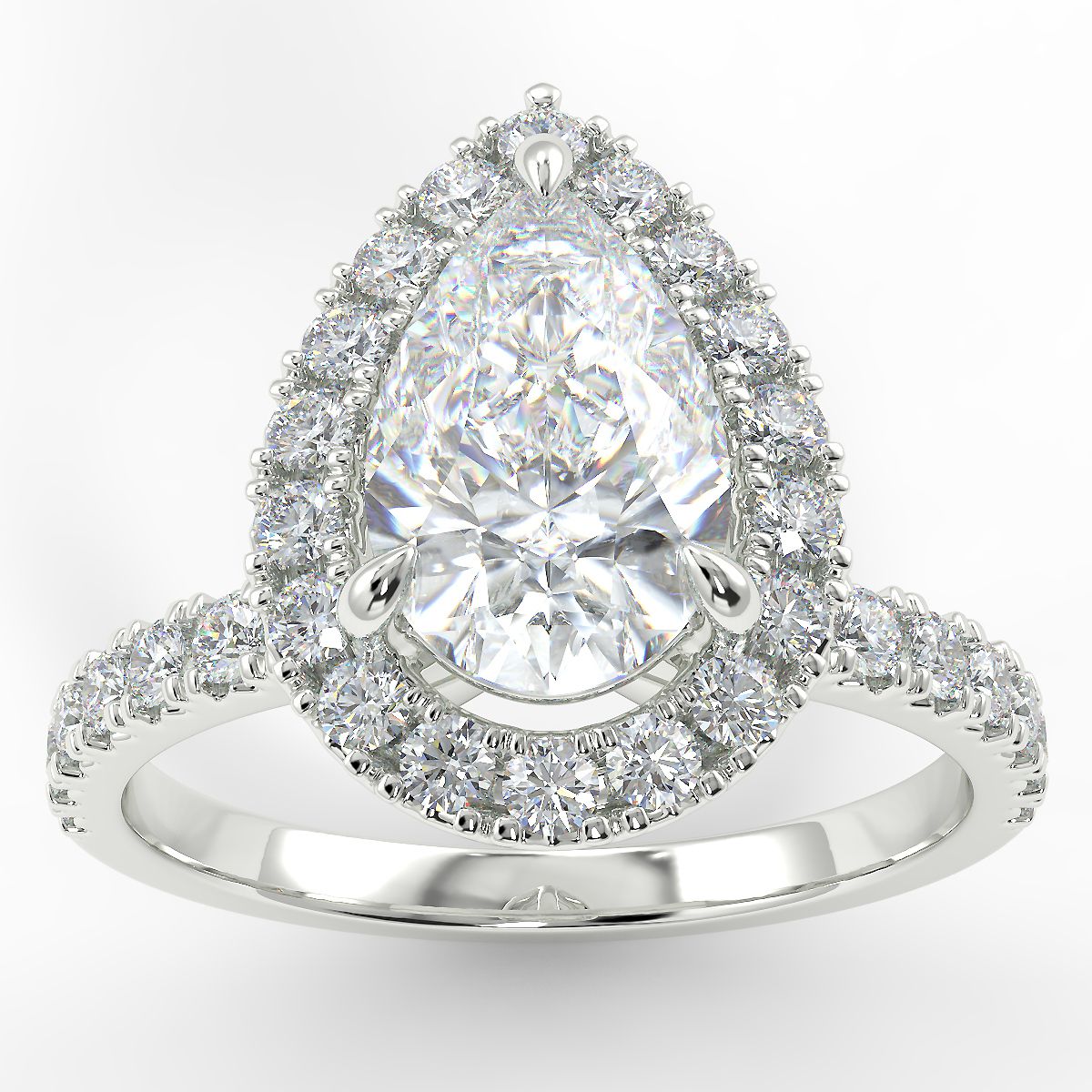 Eco 4 Pear Cut Halo Diamond Ring https://www.youtube.com/embed/bJPX0f9ui-A