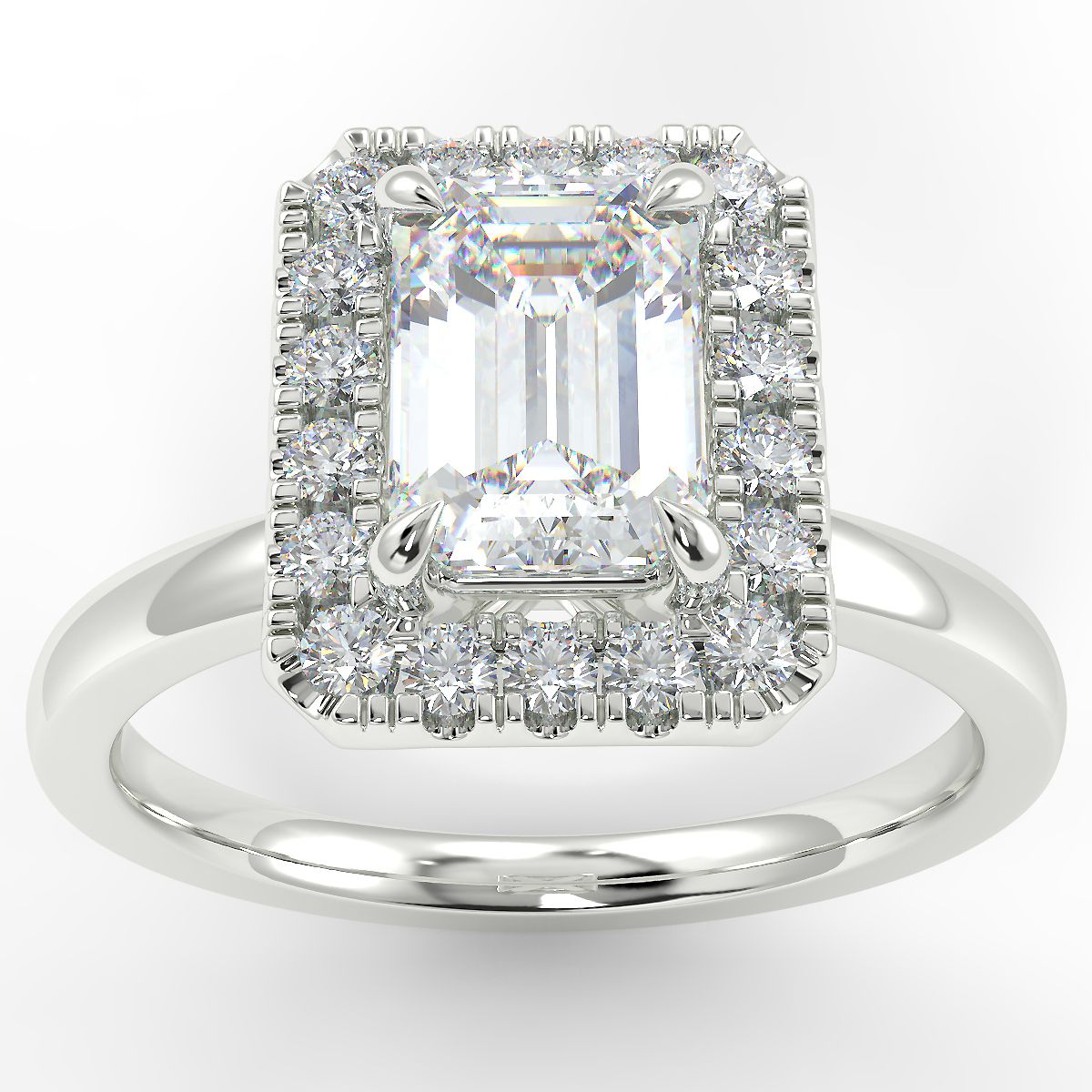 Eco 6 Emerald Cut Halo Diamond Ring https://www.youtube.com/embed/wSyysXmb_xA