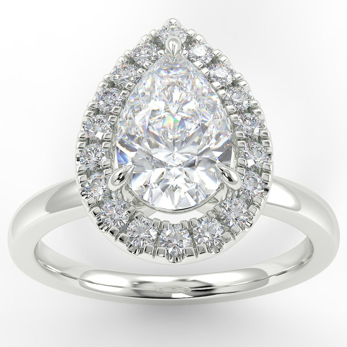 Eco 6 Pear Cut Halo Diamond Ring https://www.youtube.com/embed/5068y0XNbuo