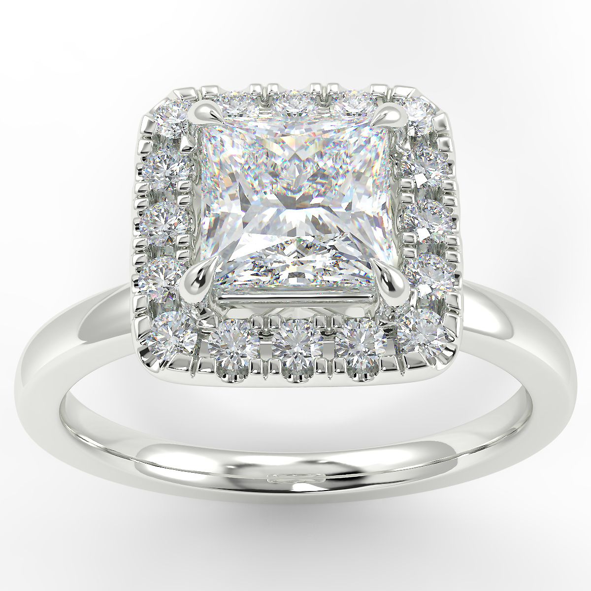 Eco 6 Princess Cut Halo Diamond Ring https://www.youtube.com/embed/kwBX2mNZY_k