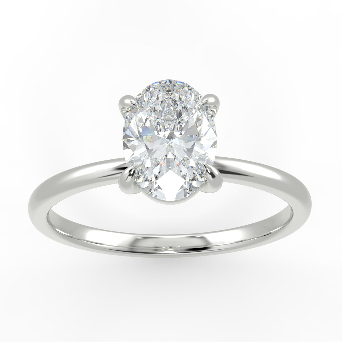 Eco 6 Oval Cut Solitaire Diamond Ring Eco 6 Oval Cut Solitaire Diamond Ring