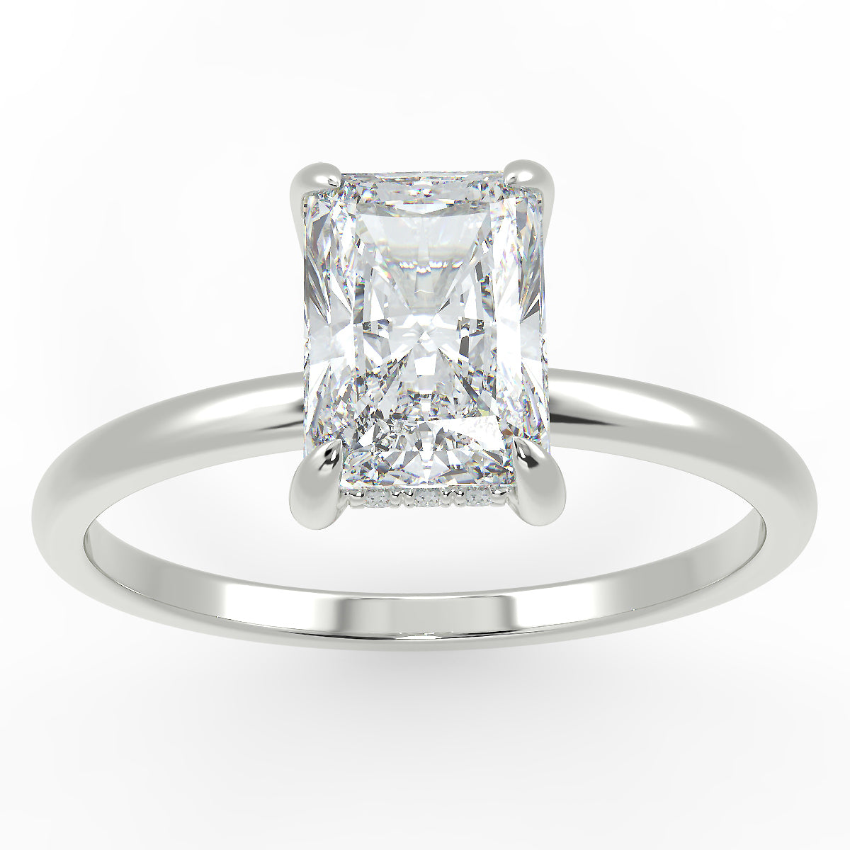 Eco 3 Radiant Cut Hidden Halo Diamond Ring Eco 3 Radiant Cut Hidden Halo Diamond Ring