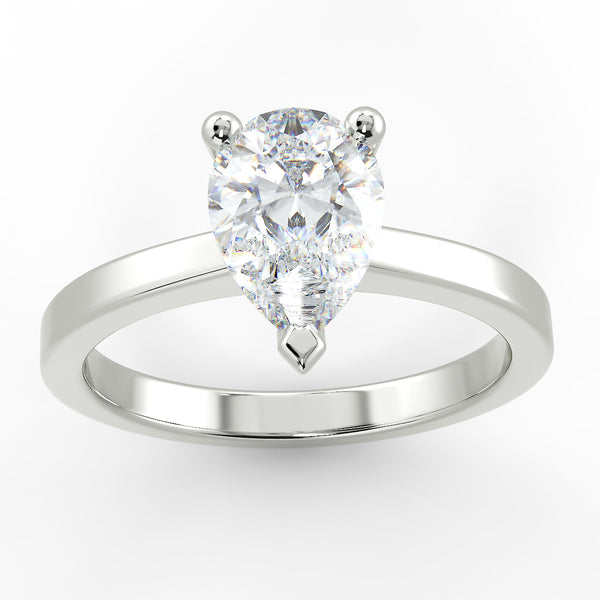 Pear shaped on sale solitaire ring