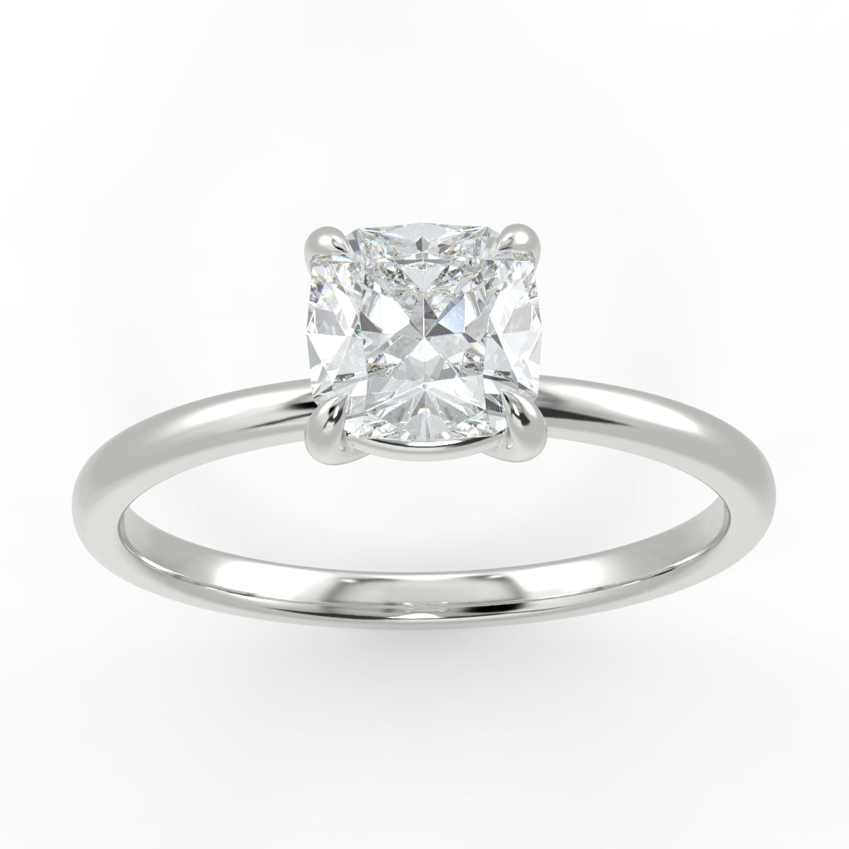 Eco 7 Cushion Cut Solitaire Diamond Ring Eco 7 Cushion Cut Solitaire Diamond Ring
