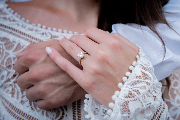 Wearing a diamond ring