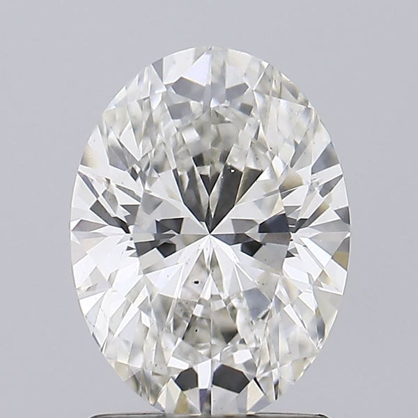 1.32-Carat Oval Shape Lab Grown Diamond, Color : G, Cut : Na, Clarity : VS2