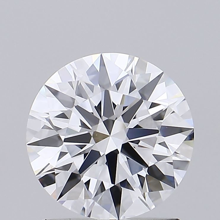 1.28-Carat Round Shape Lab Grown Diamond, Color : D, Cut : Ideal, Clarity : VVS1