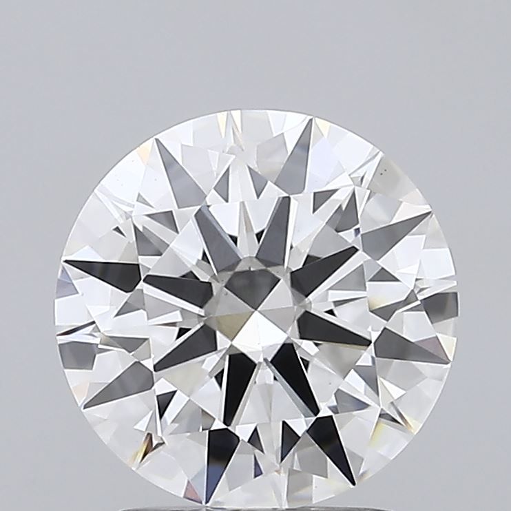 2.14-Carat Round Shape Lab Grown Diamond, Color : E, Cut : Ideal, Clarity : SI1