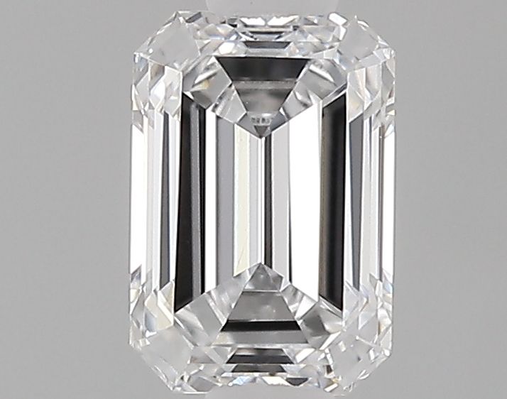 0.63-Carat Emerald Shape Lab Grown Diamond, Color : D, Cut : Na, Clarity : VVS2