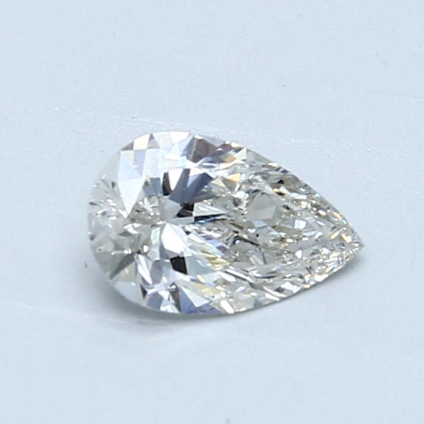 0.53-Carat Pear Shape Lab Grown Diamond, Color : I, Cut : Na, Clarity : VS1