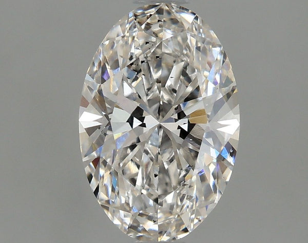 1.29-Carat Oval Shape Lab Grown Diamond, Color : G, Cut : Na, Clarity : SI1