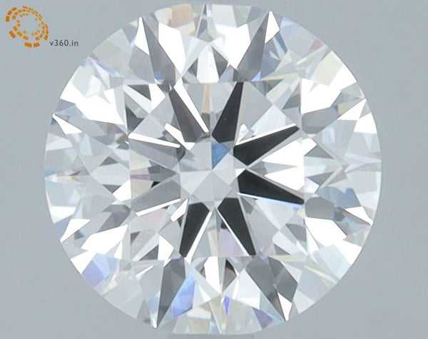 2.1-Carat Round Shape Lab Grown Diamond, Color : E, Cut : Ideal, Clarity : VVS2