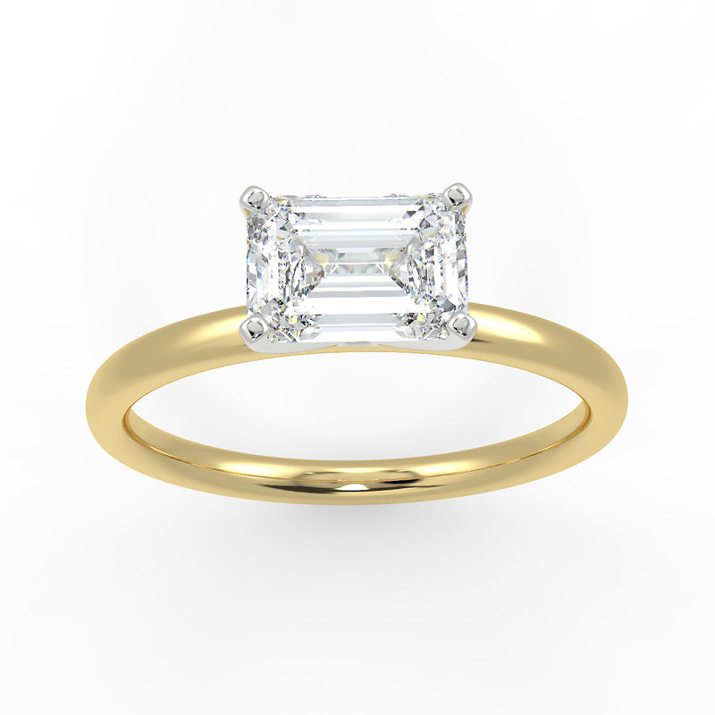 Eco 16 Emerald Cut Solitaire Diamond Ring