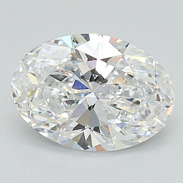 1.33-Carat Oval Shape Lab Grown Diamond, Color : D, Cut : Na, Clarity : VVS1