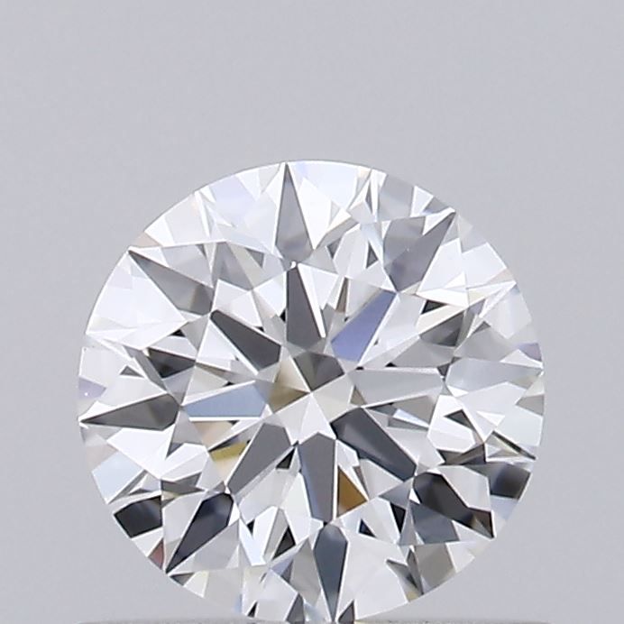 0.53-Carat Round Shape Lab Grown Diamond, Color : D, Cut : Ideal, Clarity : VS1