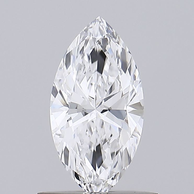 0.54-Carat Marquise Shape Lab Grown Diamond, Color : D, Cut : Na, Clarity : IF