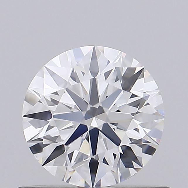0.53-Carat Round Shape Lab Grown Diamond, Color : D, Cut : Ideal, Clarity : VS2