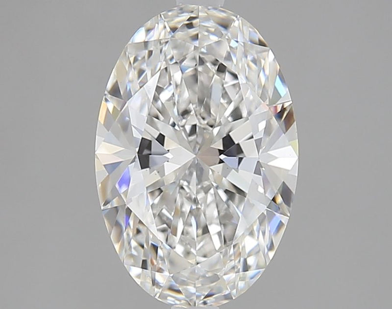 2.04-Carat Oval Shape Lab Grown Diamond, Color : F, Cut : Na, Clarity : VS1