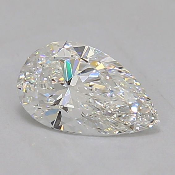 0.58-Carat Pear Shape Lab Grown Diamond, Color : E, Cut : Na, Clarity : VS2