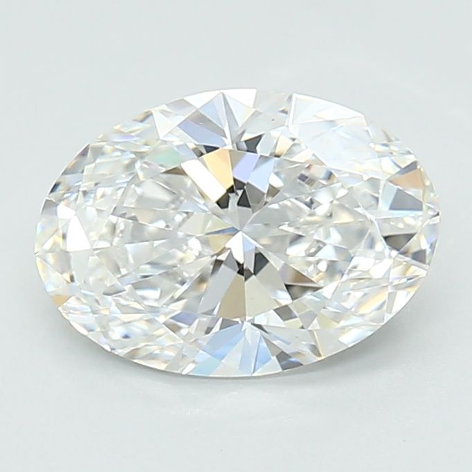 1.42-Carat Oval Shape Lab Grown Diamond, Color : D, Cut : Na, Clarity : VS1