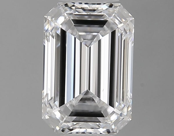 0.91-Carat Emerald Shape Lab Grown Diamond, Color : D, Cut : Na, Clarity : VS2