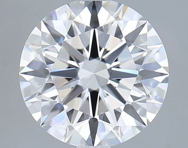 2.03-Carat Round Shape Lab Grown Diamond, Color : D, Cut : Excellent, Clarity : IF