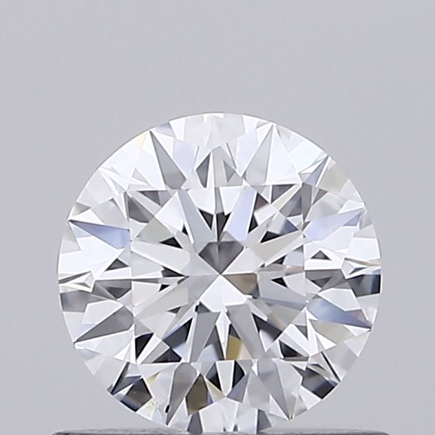 0.53-Carat Round Shape Lab Grown Diamond, Color : D, Cut : Ideal, Clarity : VS1