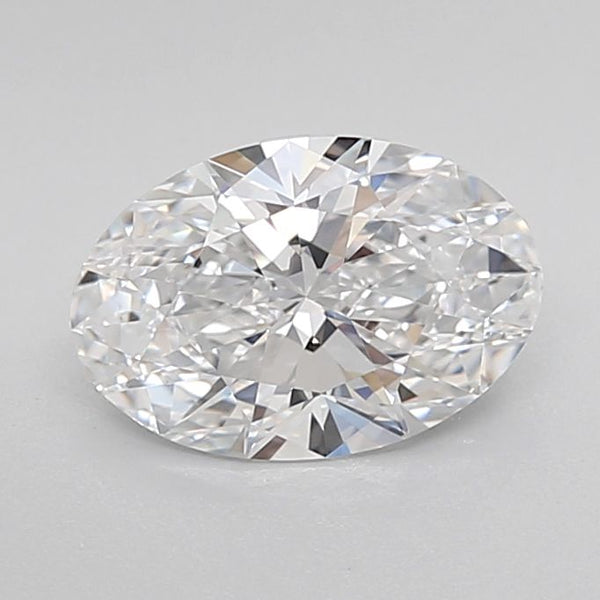 1.35-Carat Oval Shape Lab Grown Diamond, Color : D, Cut : Na, Clarity : VVS2