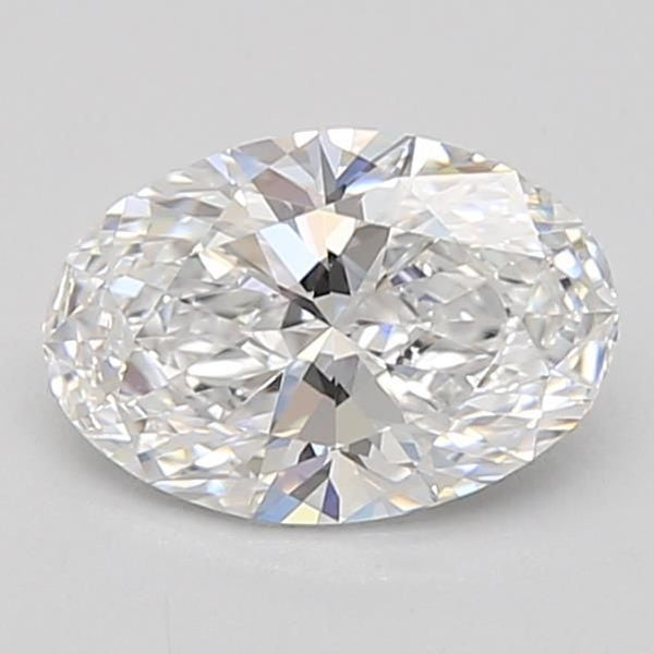 0.97-Carat Oval Shape Lab Grown Diamond, Color : D, Cut : Na, Clarity : VVS2