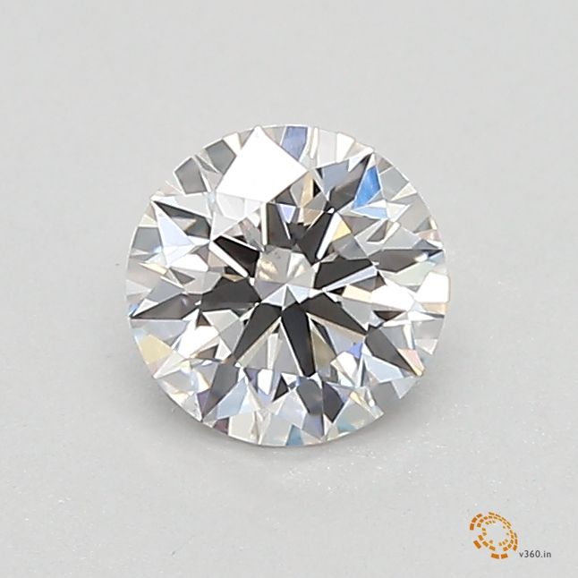 0.33-Carat Round Shape Lab Grown Diamond, Color : F, Cut : Ideal, Clarity : VS1