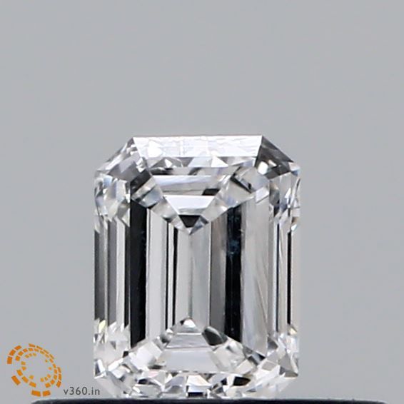 0.31-Carat Emerald Shape Lab Grown Diamond, Color : D, Cut : Na, Clarity : VS1