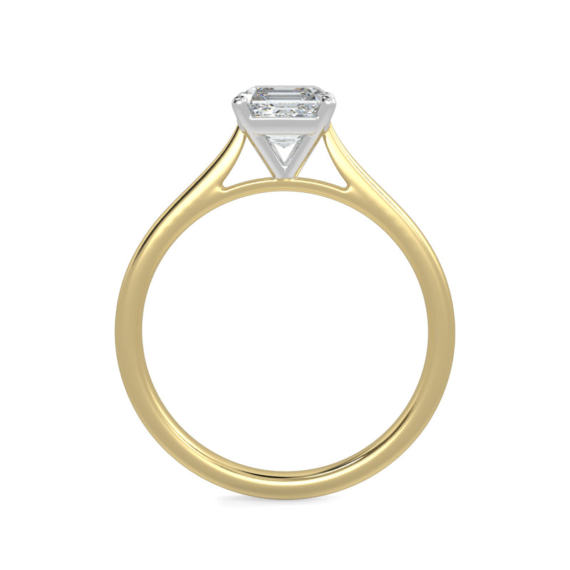 Eco 4 Asscher Cut Solitaire Diamond Ring