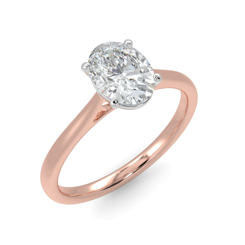 Eco 9 Oval Cut Solitaire Diamond Ring