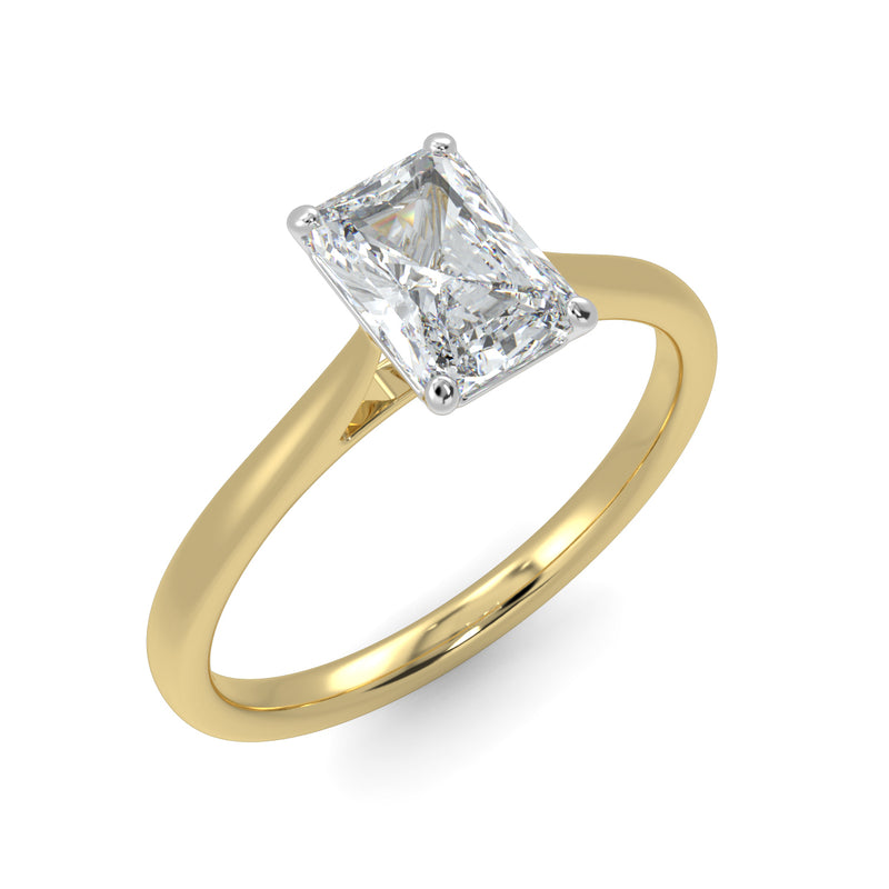 Eco 10 Radiant Cut Diamond Solitaire Ring