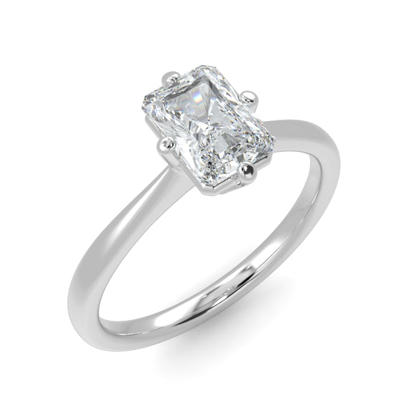 Eco 8 Radiant Cut Diamond Solitaire Ring