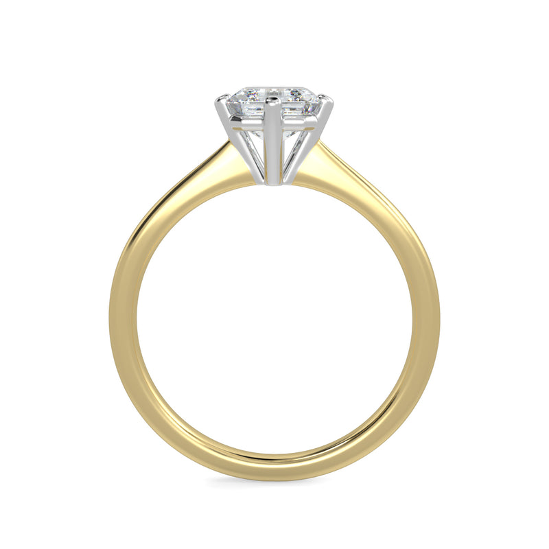 Eco 6 Asscher Cut Solitaire Diamond Ring