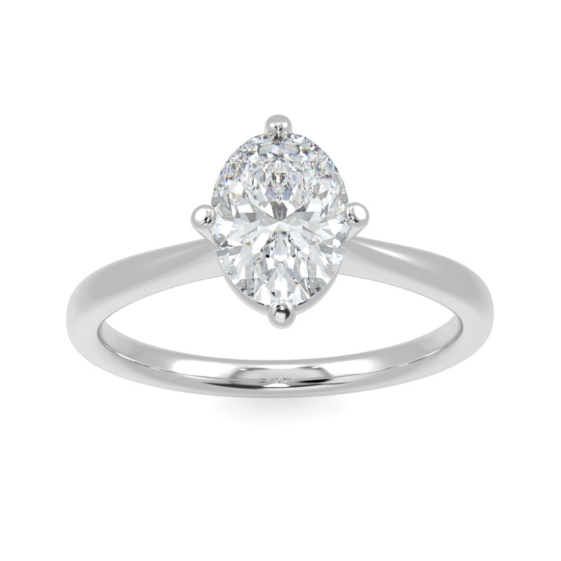Eco 10 Oval Cut Diamond Solitaire Ring With 3.5-Carat Oval Shape Lab D ...