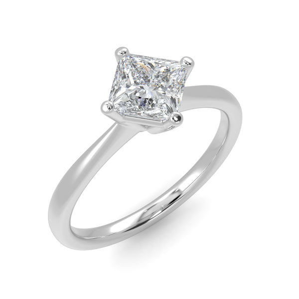 Eco 10 Princess Cut Solitaire Diamond Ring