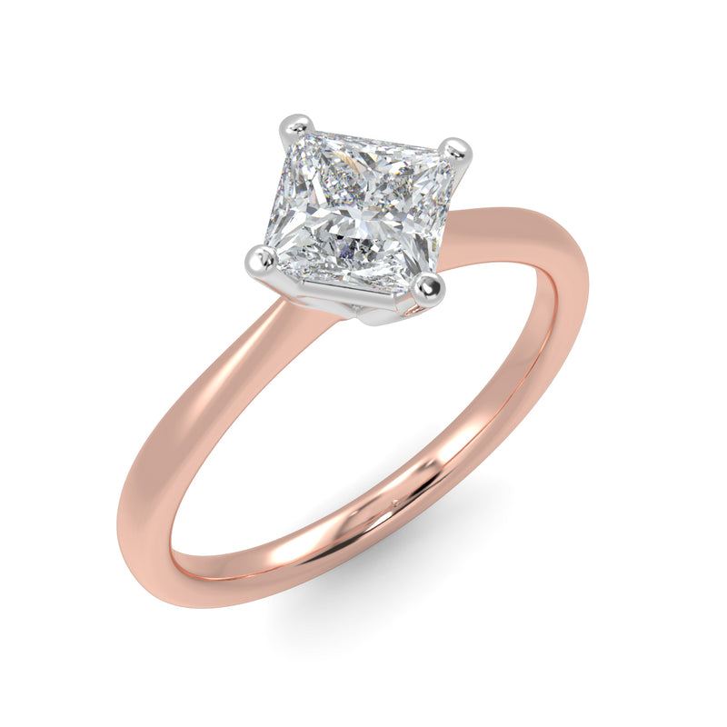 Eco 10 Princess Cut Solitaire Diamond Ring