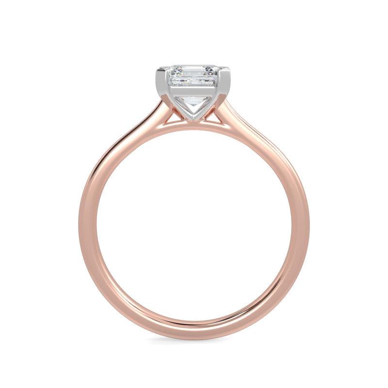 Eco 7 Asscher Cut Solitaire Diamond Ring