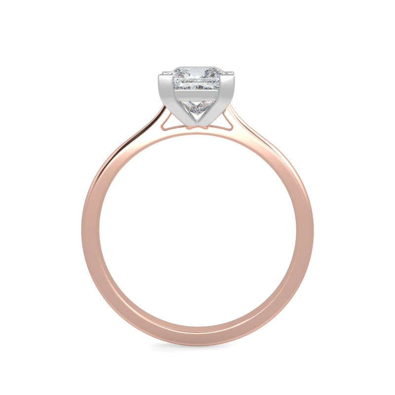 Eco 12 Princess Cut Solitaire Diamond Ring