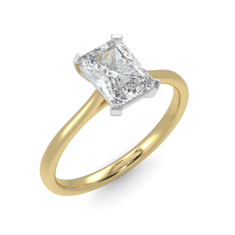 Eco 9 Radiant Cut Diamond Solitaire Ring