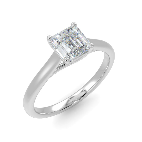 Eco 8 Asscher Cut Solitaire Diamond Ring