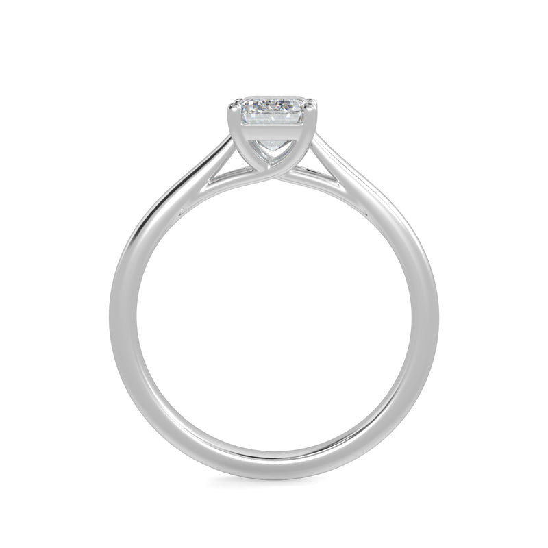 Eco 12 Emerald Cut Solitaire Diamond Ring